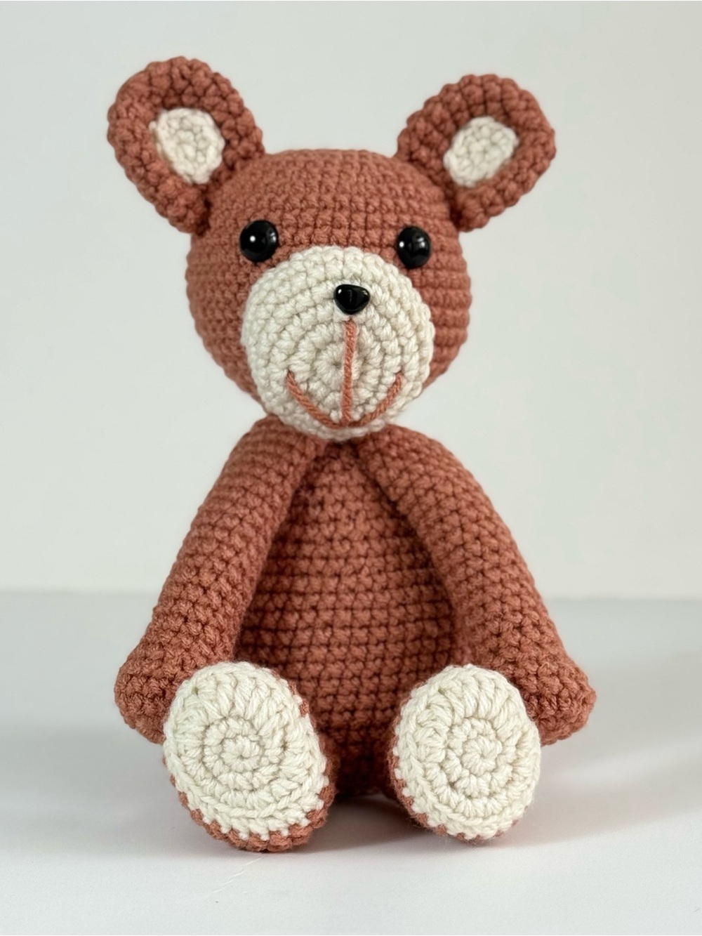 Handmade Benny Bear Crochet Plushie Toy – Amigurumi Bear